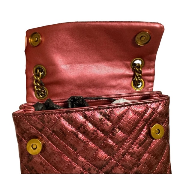 Kurt Geiger Mini Brixton Lock Bag Red Comb - Picture 9 of 13